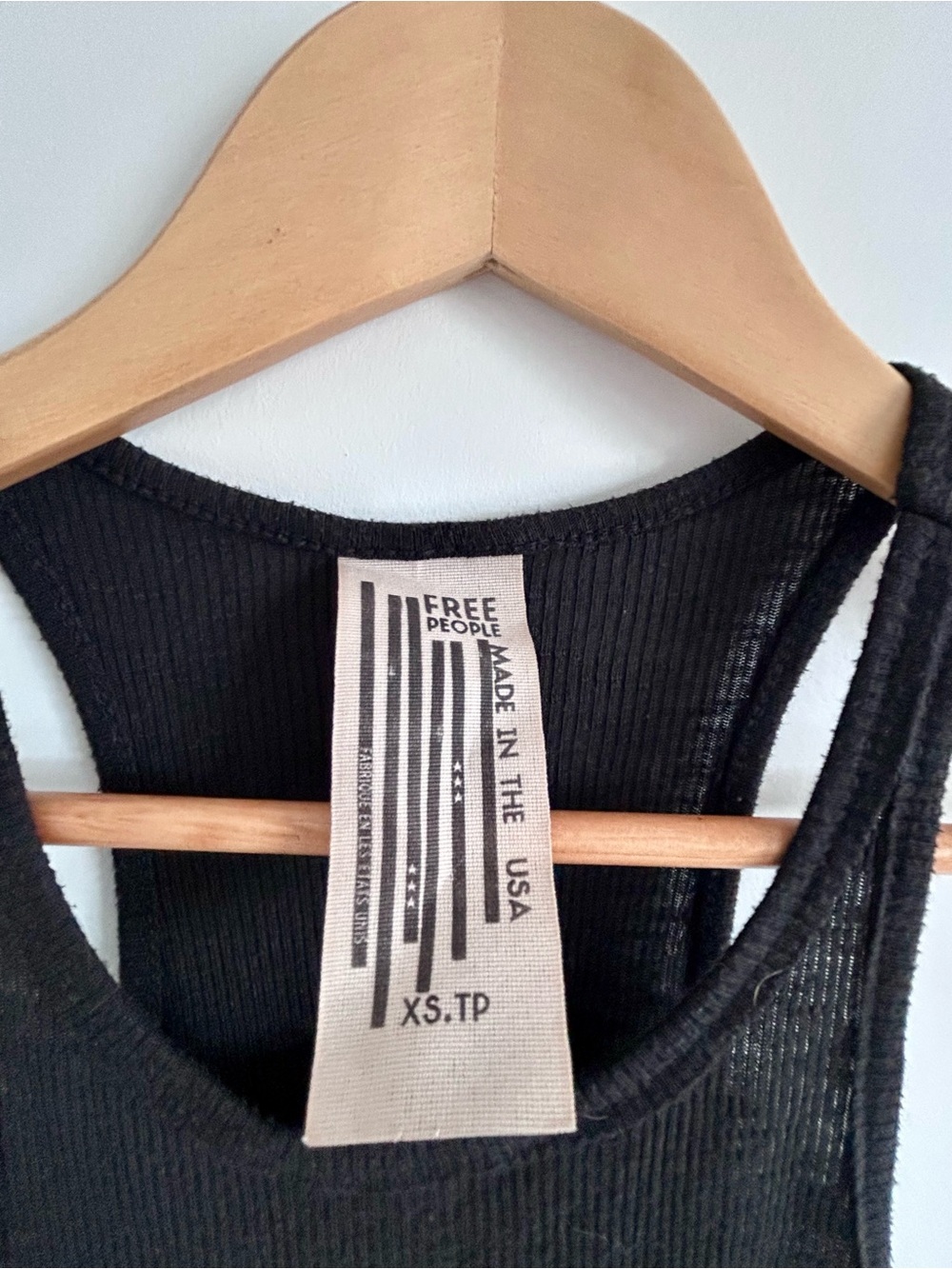 Free People Black Ribbed Racerback Tank - Picture 3 of 6